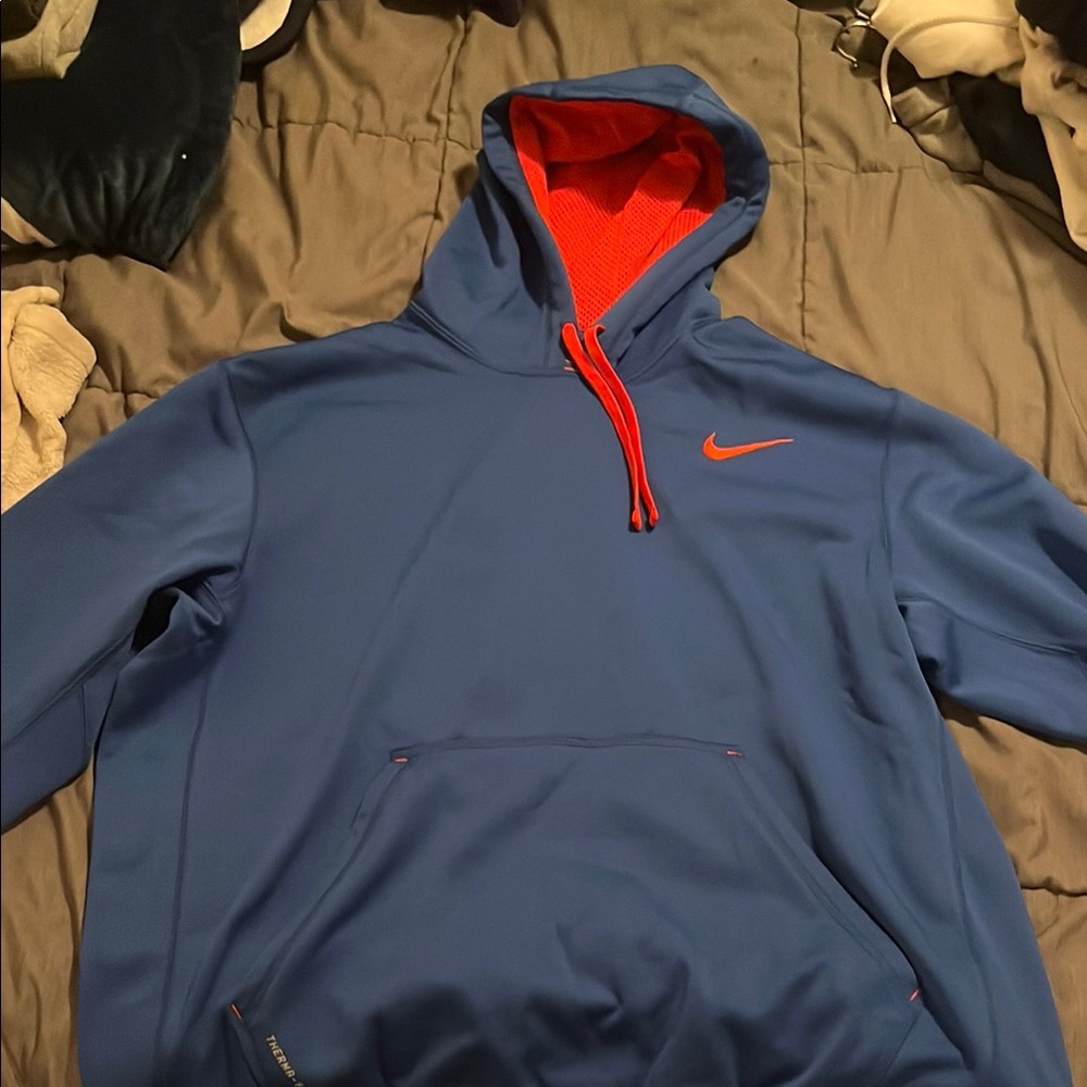 Nike Blue and Red Hoodie